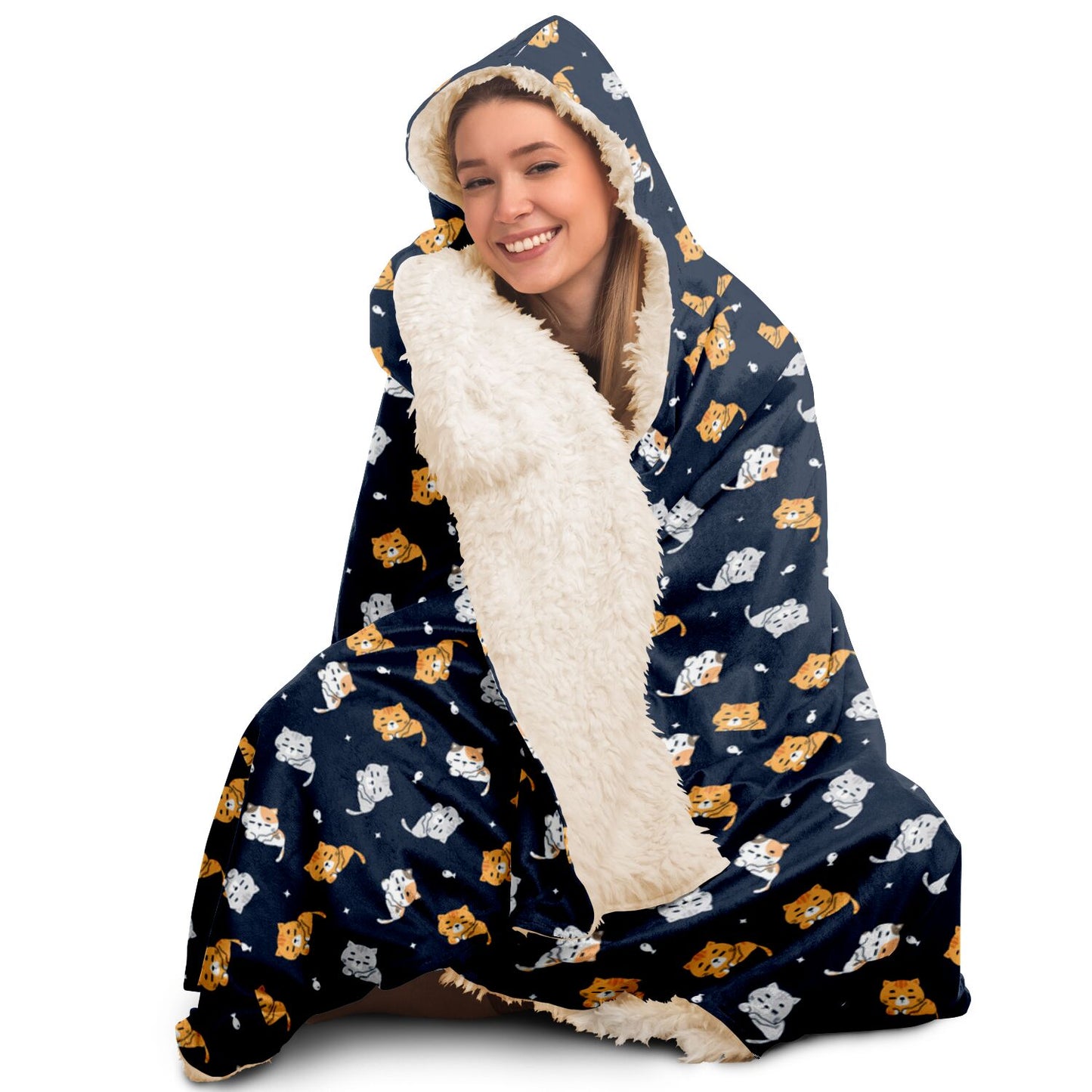 Kozy Komfort Hooded Cat Blanket