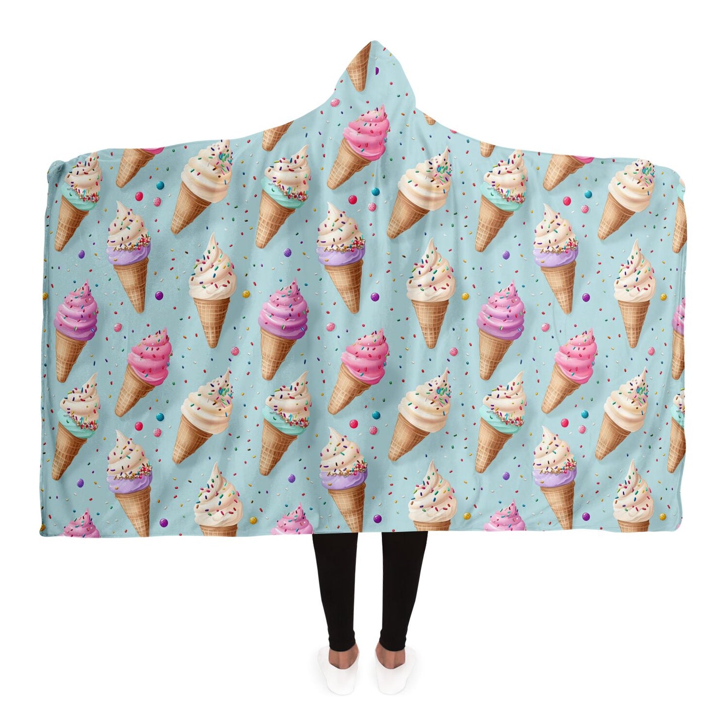Kozy Komfort Hooded Ice Cream Blanket