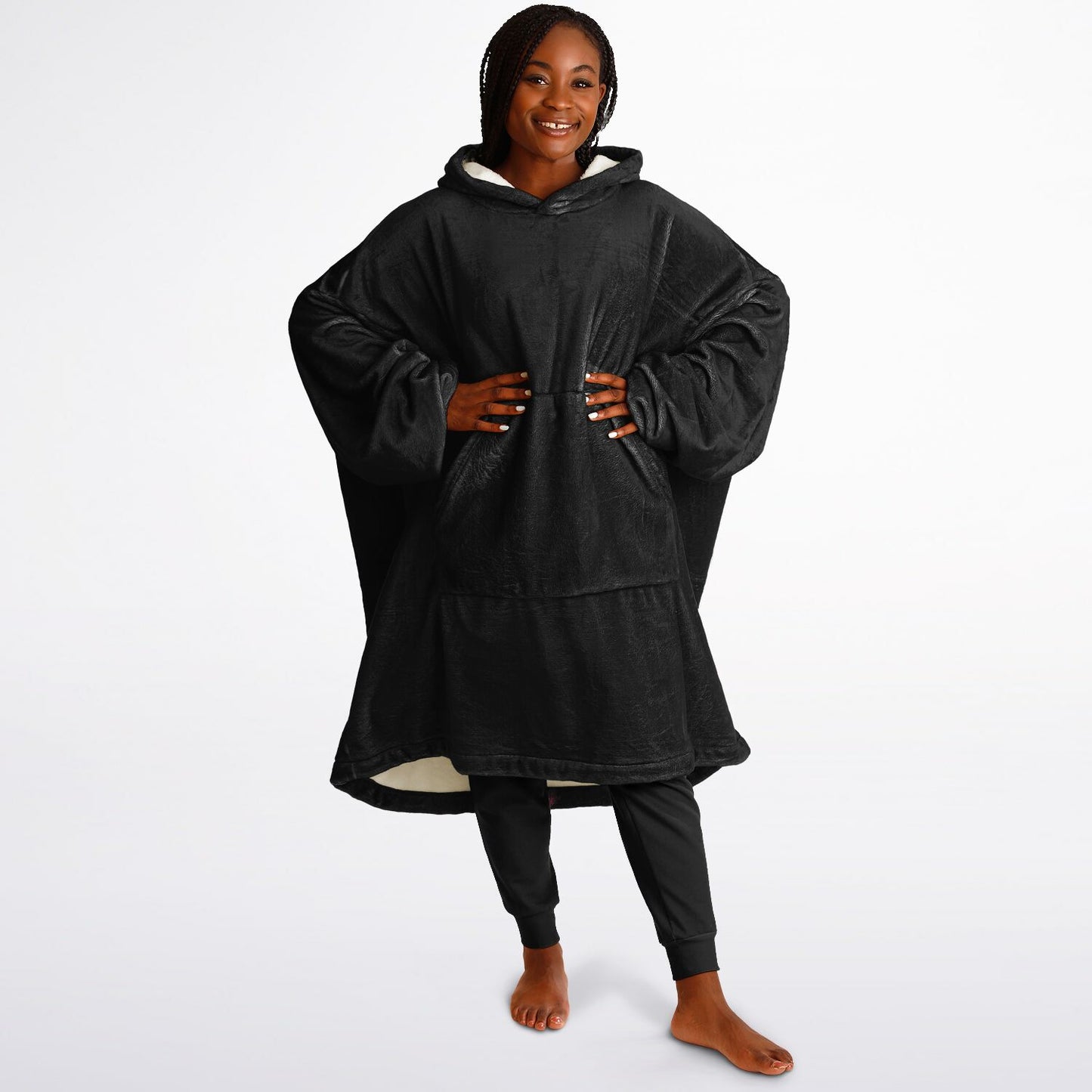 Kozy Komfort Blanket Hoodie - Black